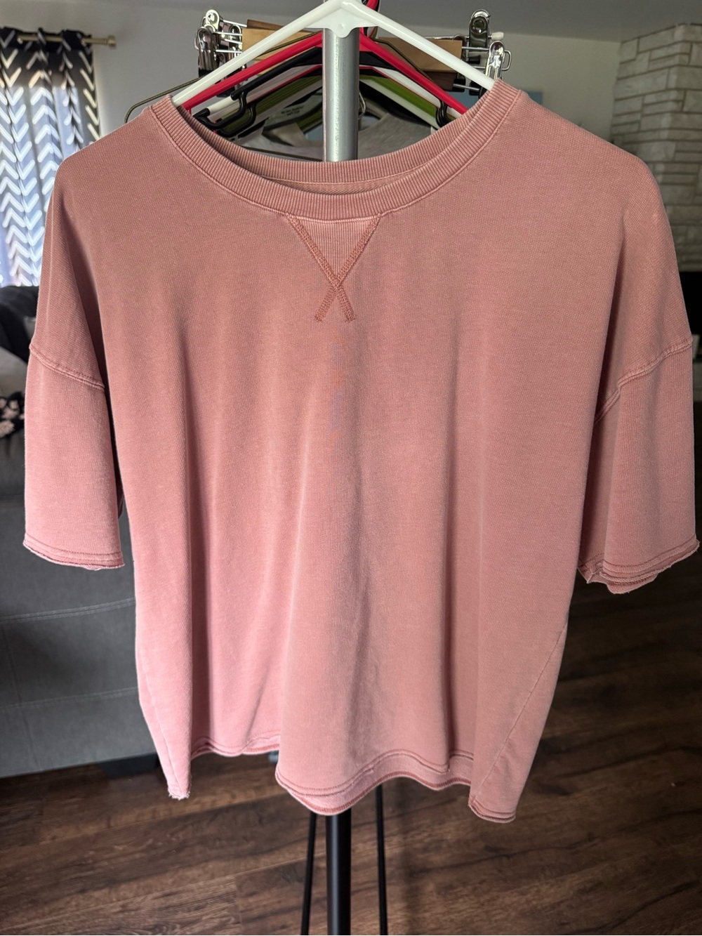 Thread & Supply Dusty Rose Short-Sleeve Sweatshirt